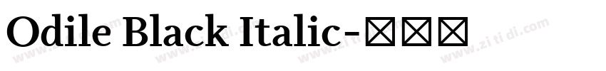 Odile Black Italic字体转换